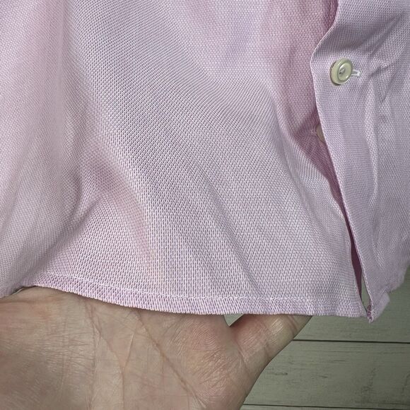 ETON Mens Pink Casual Preppy Button Down Slim Shirt Size 43 17 Cotton - Picture 6 of 12